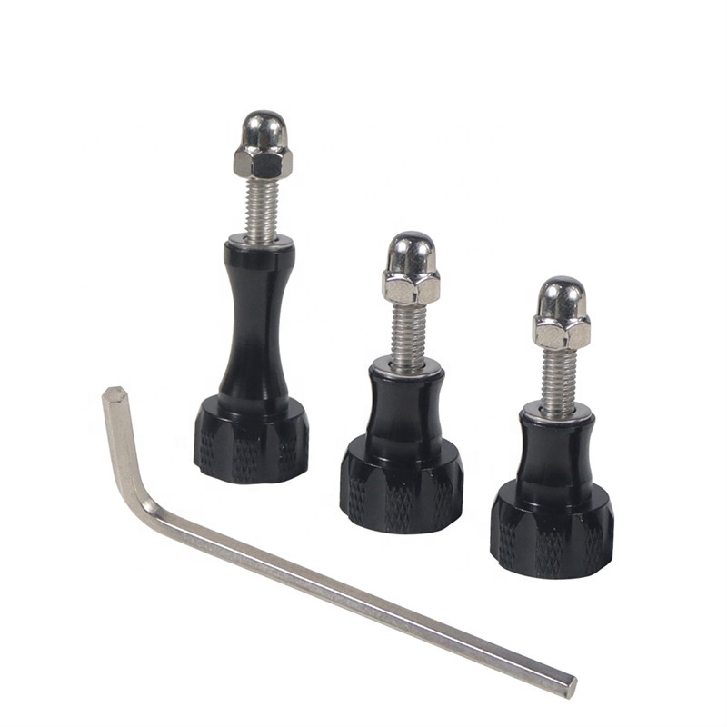 Universal sports camera metal color screws CNC machined milling turning aluminum screw accessories