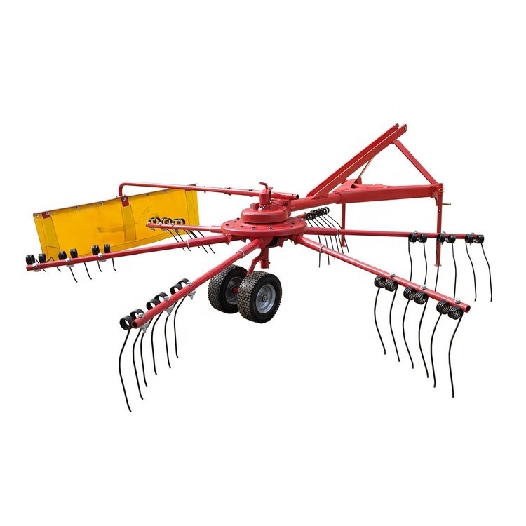 PTO driven 2.5M Mini hay rake machine Rotary rake wheel type hay rake