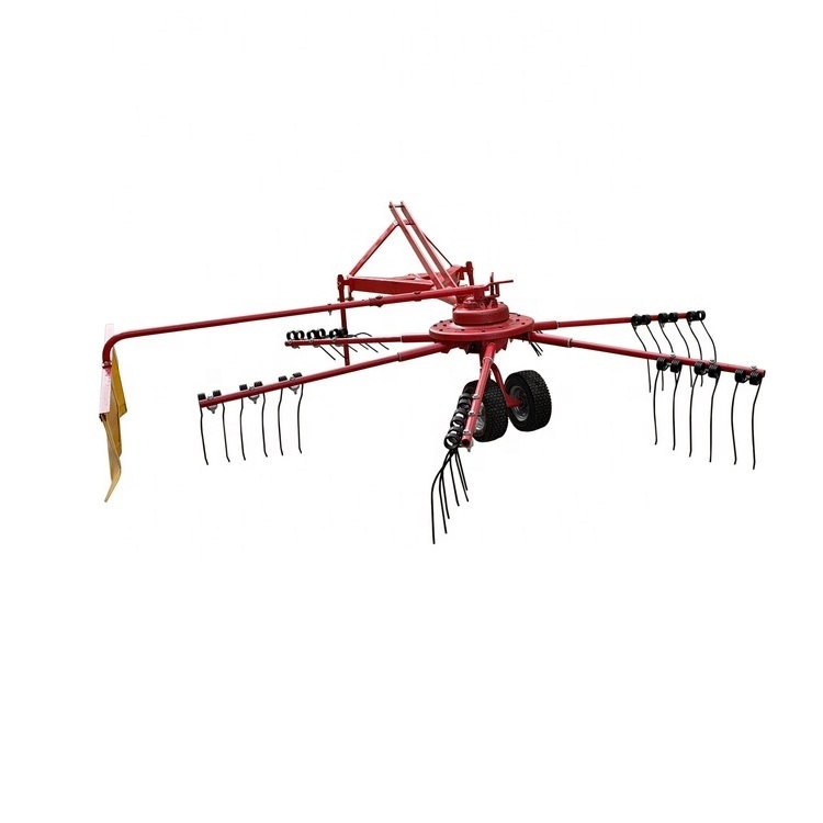 PTO driven 2.5M Mini hay rake machine Rotary rake wheel type hay rake