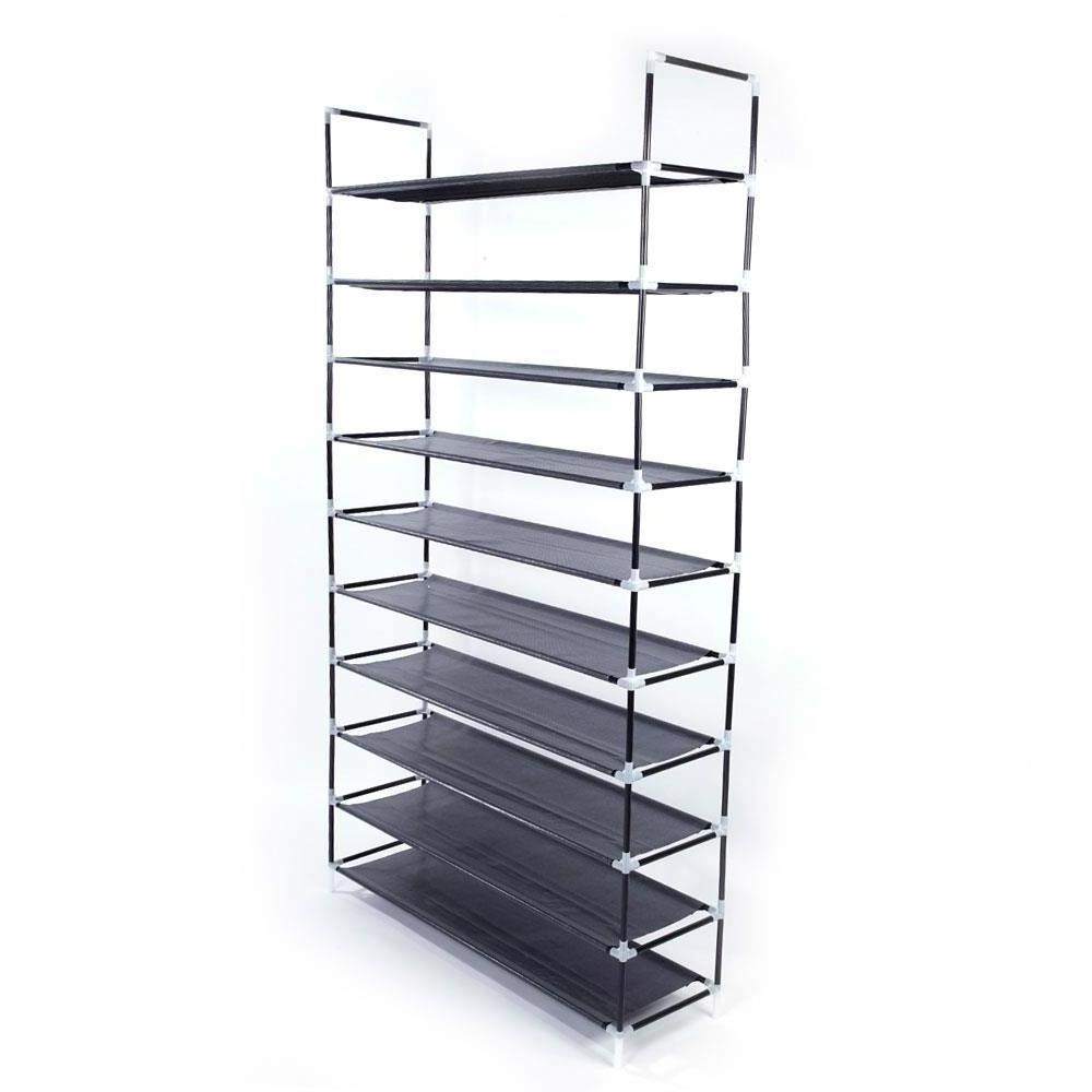 50 Pairs Non-woven Fabric Shoe Tower Organizer Cabinet, Stackable Shoe Rack Storage Shelves/