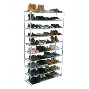 10 Tiers Shoe Rack 50 Pairs Non-Woven Fabric Shoe Tower Storage Organizer Cabinet