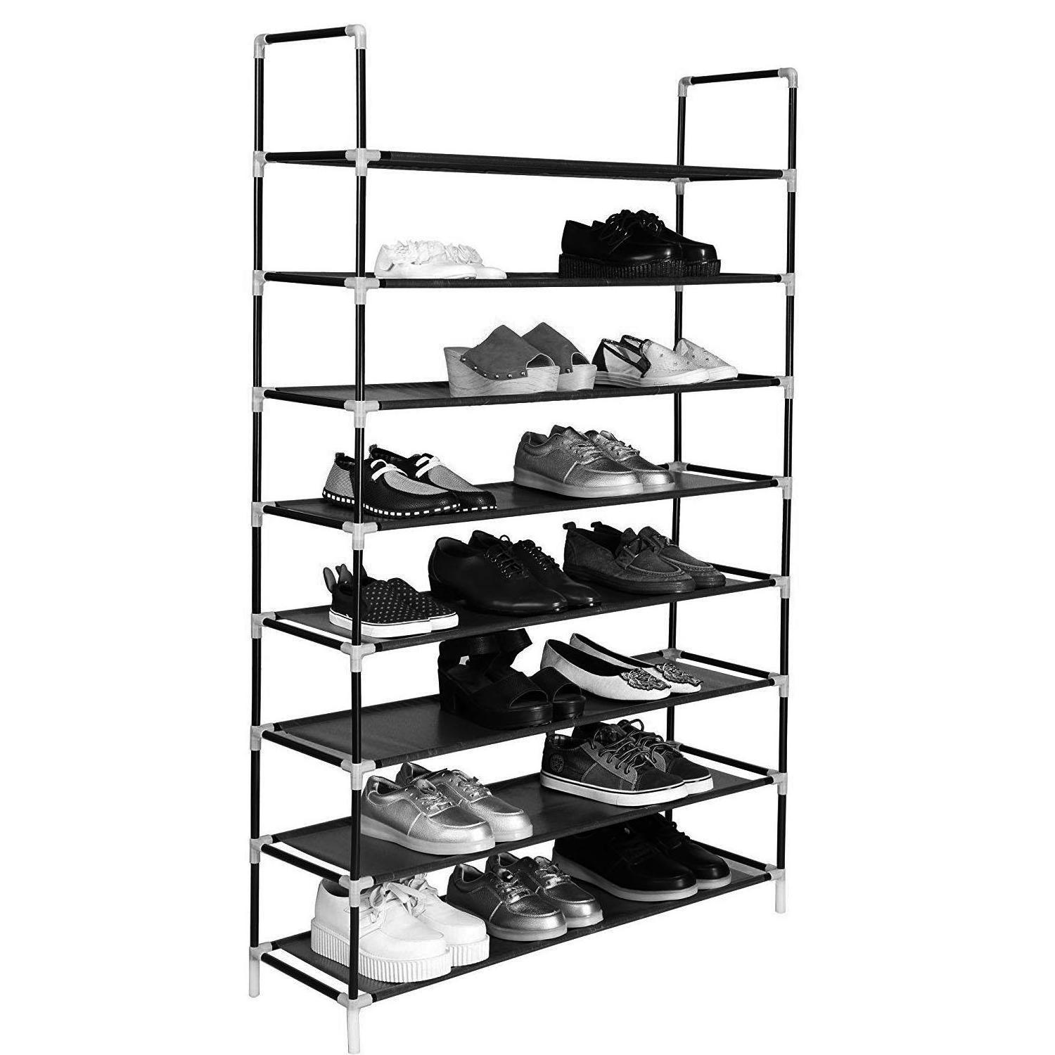 10 Tiers Shoe Rack 50 Pairs Non-Woven Fabric Shoe Tower Storage Organizer Cabinet