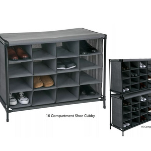 Modern Cubby Covered Plastic Shoe Rack, Shoe Store Display Racks, Stackable Plastic Shoes Rack/