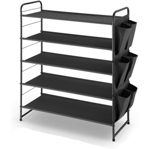 Hot Selling Top Quality Stand Adjustable Shoe Storage Rack 5 Tiers Organizer for Home Use