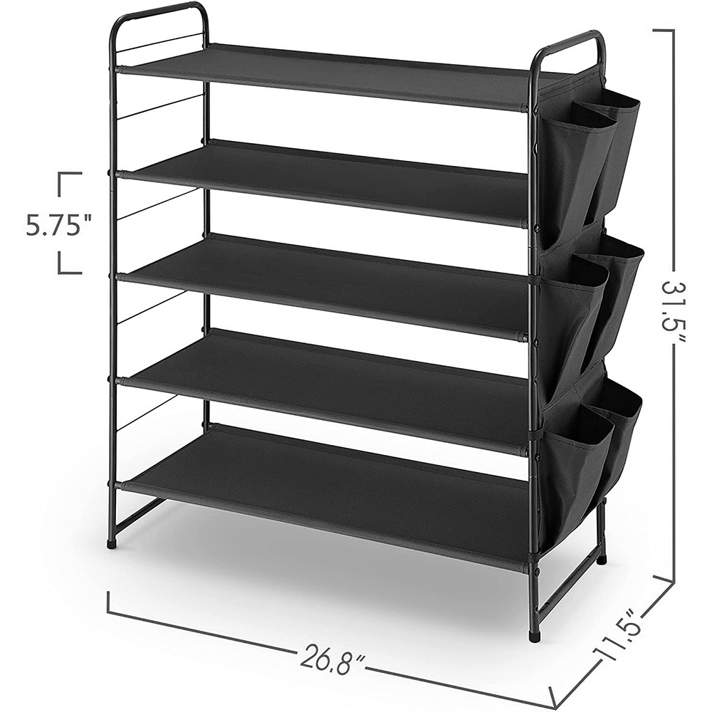 2022 Hottest Europe New Product Portable Multifunctional Shoe Organizer 5 Tiers Rack for Home Use