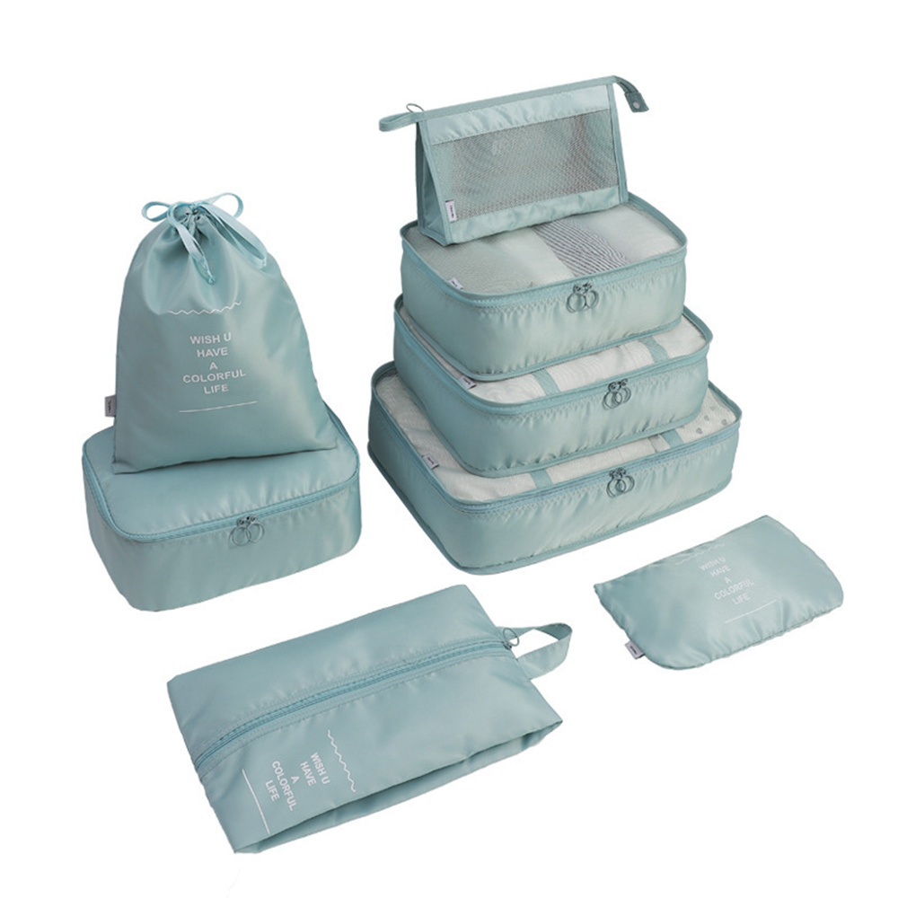 Set Packing Cubes Suitcases Travel Luggage Packing Organizers with Laundry Bag Compression Storage Shoe Bag