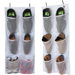 2 Pack 12 Large Mesh Pockets Closet Door Hanging Shoe Rack Organizer Shoe Holder or Camper RV Shoe Storage