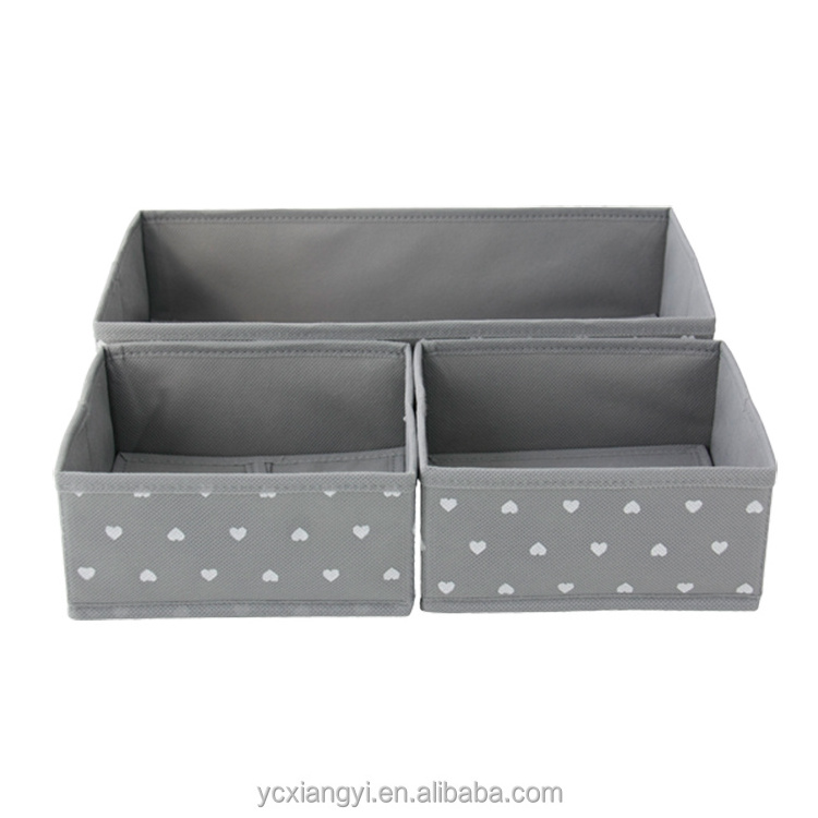 Collapsible Storage Box Closet Dresser Drawer Organizer 3 Divider with Drawers for Underwear sock