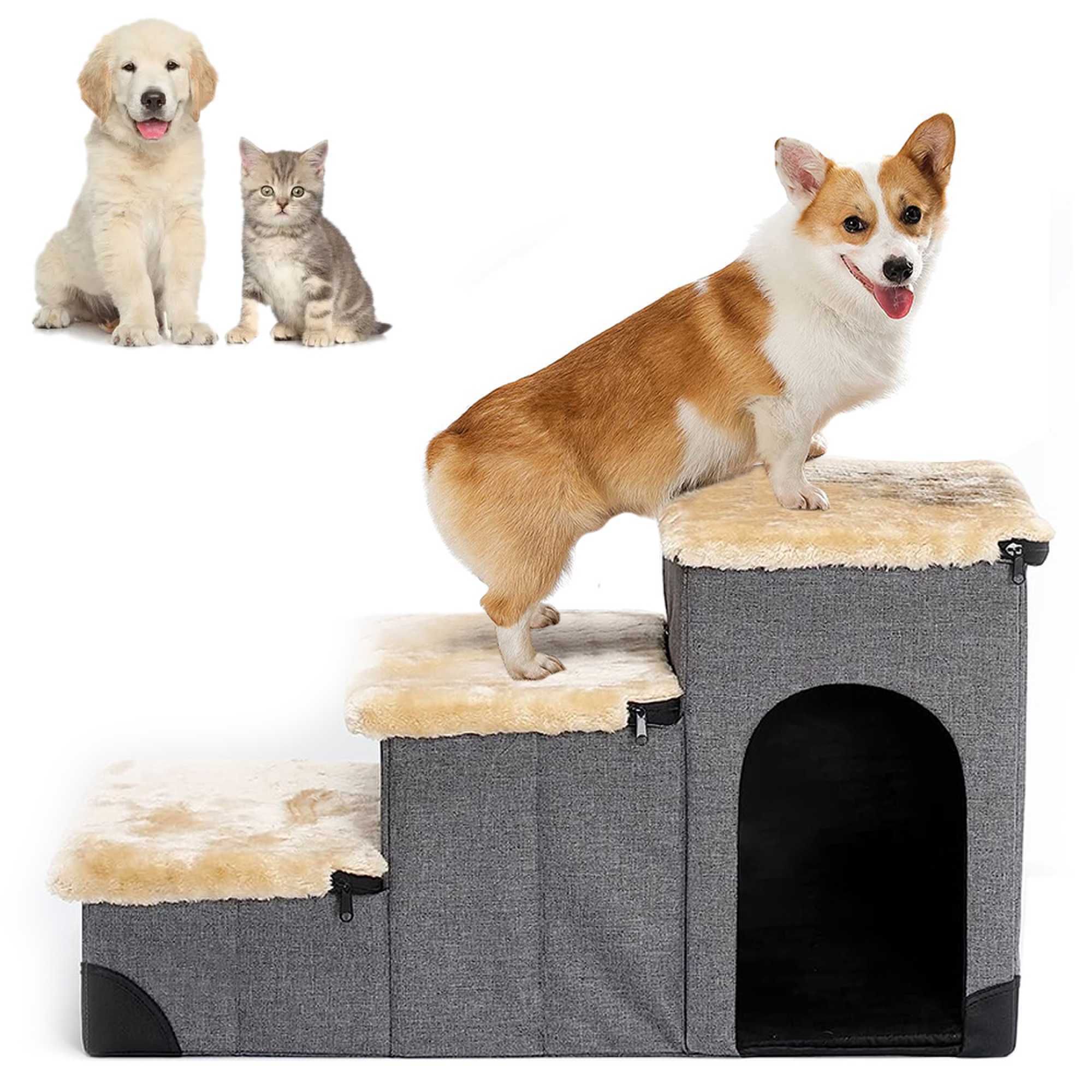 Hot sale Foldable Pet Stairs Steps for High Bed Couch and Window Sill Non-Slip Ramp Ladder for Cats and Dogs