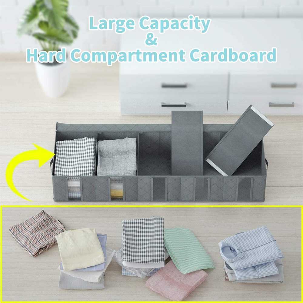 Foldable Under Bed Large Capacity Household Storage Organizer Boxes Bags Bins With Handle For Sock Shirt