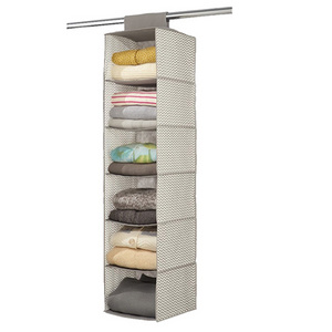 Foldable closet organizer 6 shelf hanging hanging wardrobe organizer