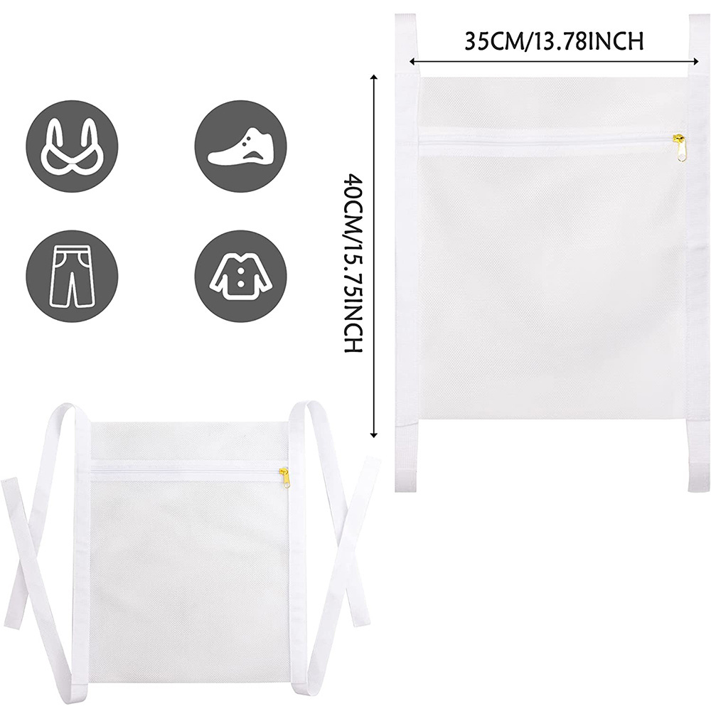 Bra Fine Mesh Wash Bag Durable Zipper Mesh Laundry Bag Set of 2 shoes Laundry Bags Keep Cloth Shape in the Washer