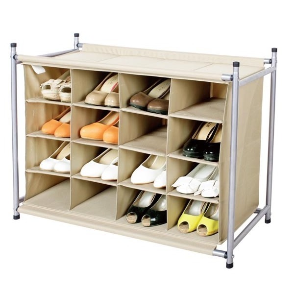 2016 Beat Selling Detachable Fabric Non-Woven 100 Pair Folding Shoe Rack