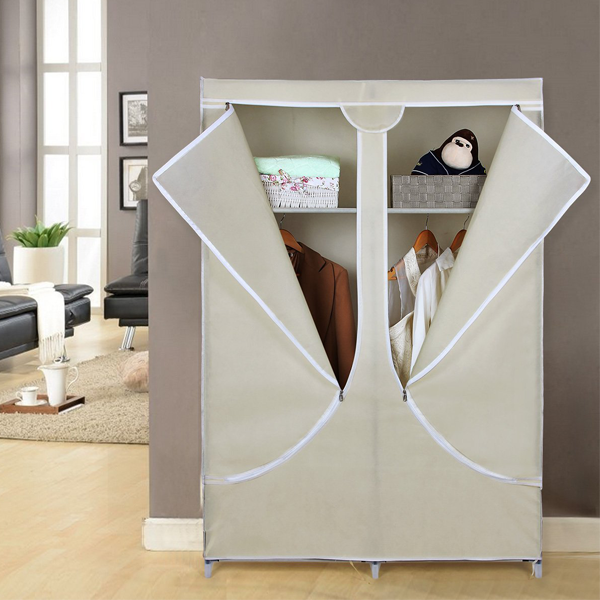 Portable Cupboard Hanging Rail Clothes Storage Wardrobe Closet