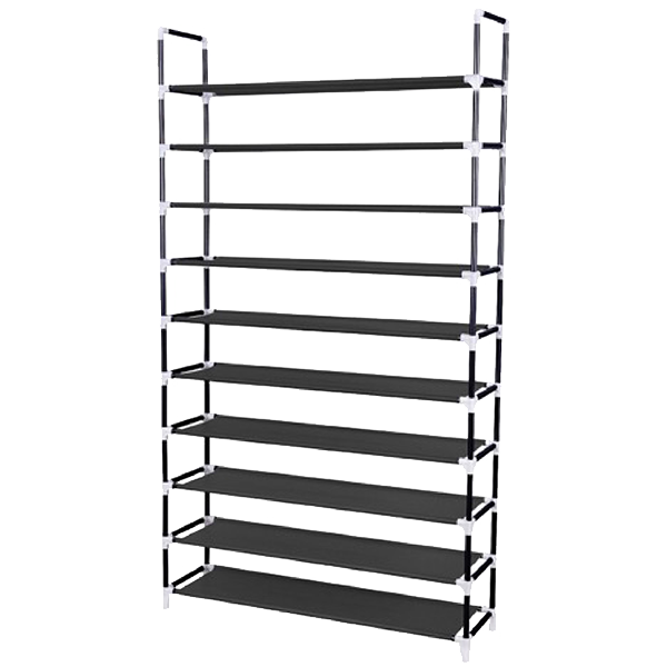 Waterproof shoe rack with 10 Tiers Folding Shoes Organizer