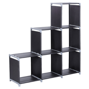 Storage Cube Organizer 3-tier Closet Organizer Shelf 6-cube Cabinet Bookcase Space-Saving