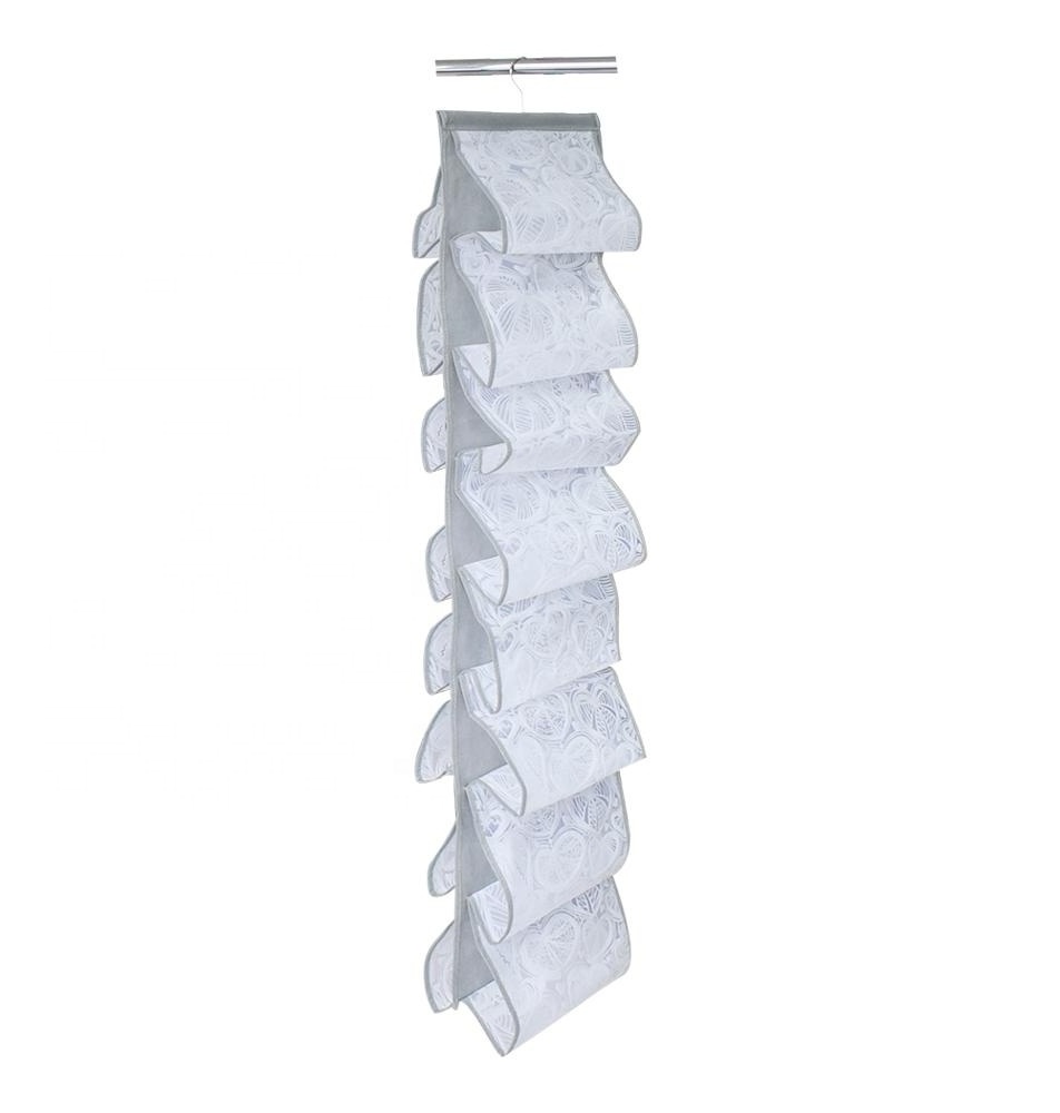 Hanging Toys Clothes Storage Bag 4 Shelf Closet Organizer with Side Pockets