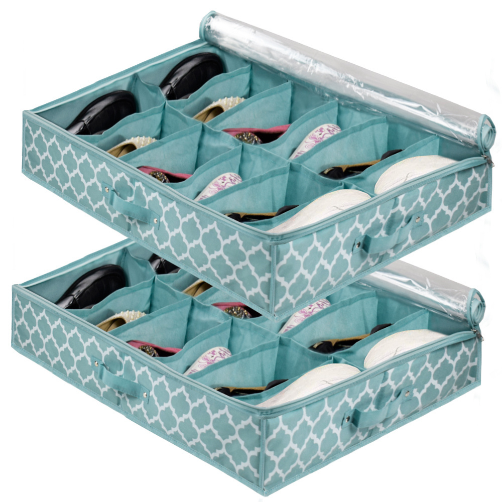 Shoe Organizer Fits for Kids &men Bottom Set of under Bed Shoe Storage Organizer storage adjustable dividers