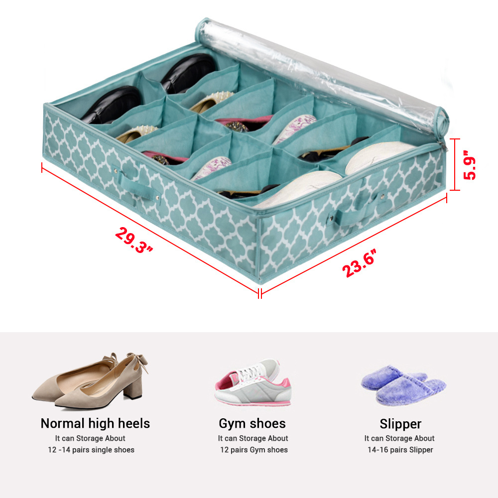 Shoe Organizer Fits for Kids &men Bottom Set of under Bed Shoe Storage Organizer storage adjustable dividers