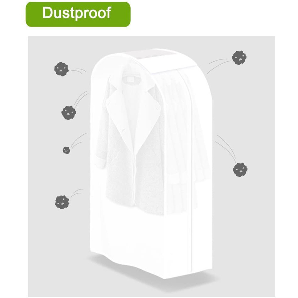 Hanging Garment Bags for Closet Storage Large Clear Window Hanging Clothes Storage Garment Rack Cover Coat Protector for Suit,