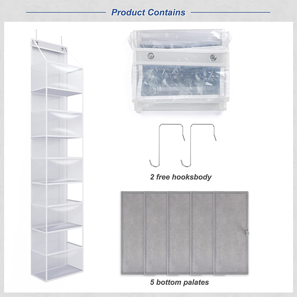 Pantry Nursery Bathroom Closet Over The Narrow Door Organizer with Crystal Pockets Hanging Closet Door