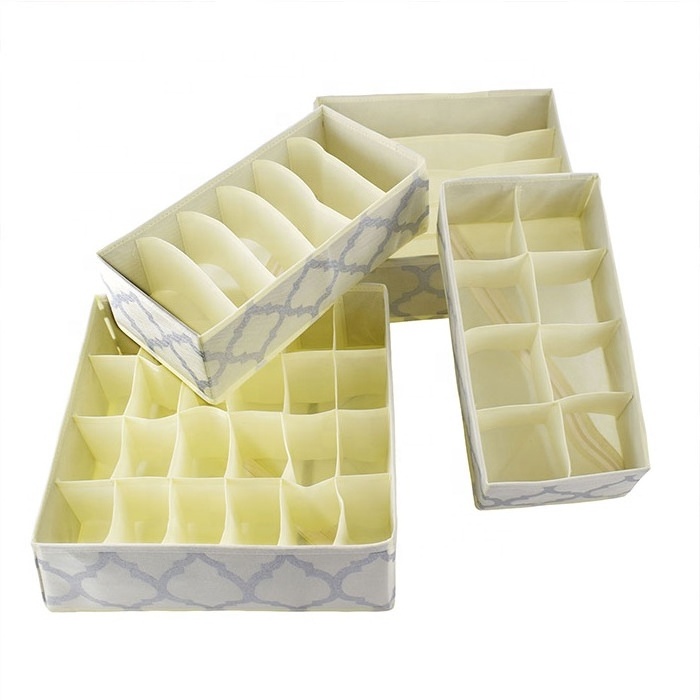 2022 hot selling Closet Underwear Organizer Drawer Divider 4 Set underwear storage organizer