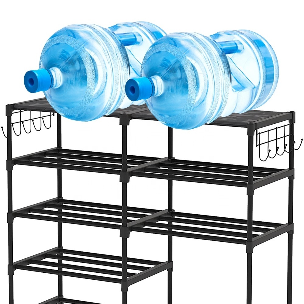 Entryway Metal Shelf Stackable Shoe Storage Organizer Unit Durable Metal Shoe Rack And Boots Organizer