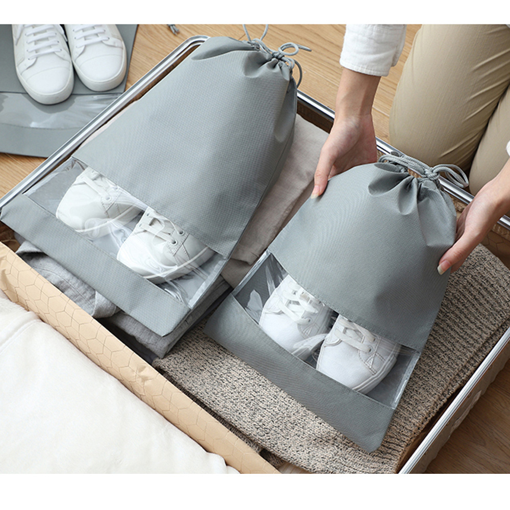 Factory Storage Bag Manufacturer Wholesale Portable Artifact Non-Woven And Pvc Travel Shoe Organizer Bag For Men Or Women For Sh