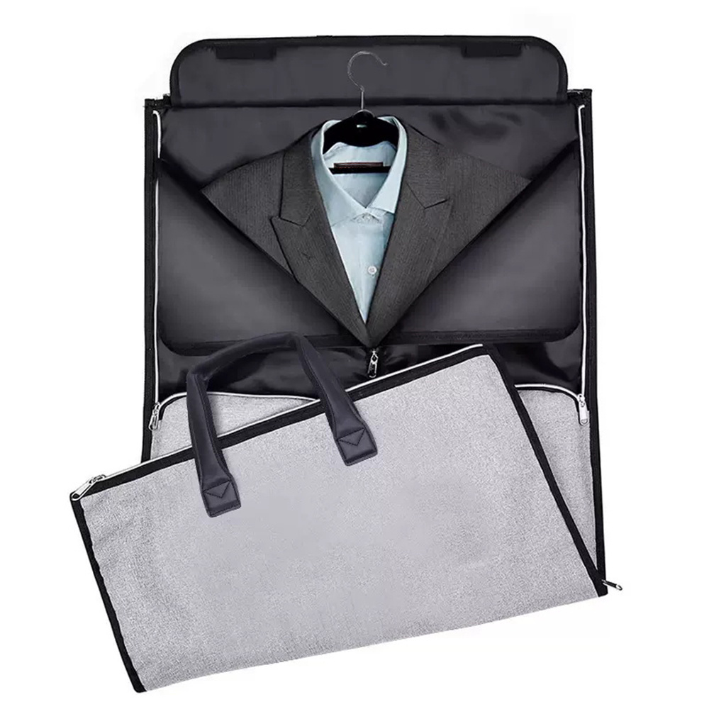 Houseware Heavy Duty Garment Bag for Dresses Coats Garment Bag with Extra Large Pockets for Travel Suit Cover Mens Womens