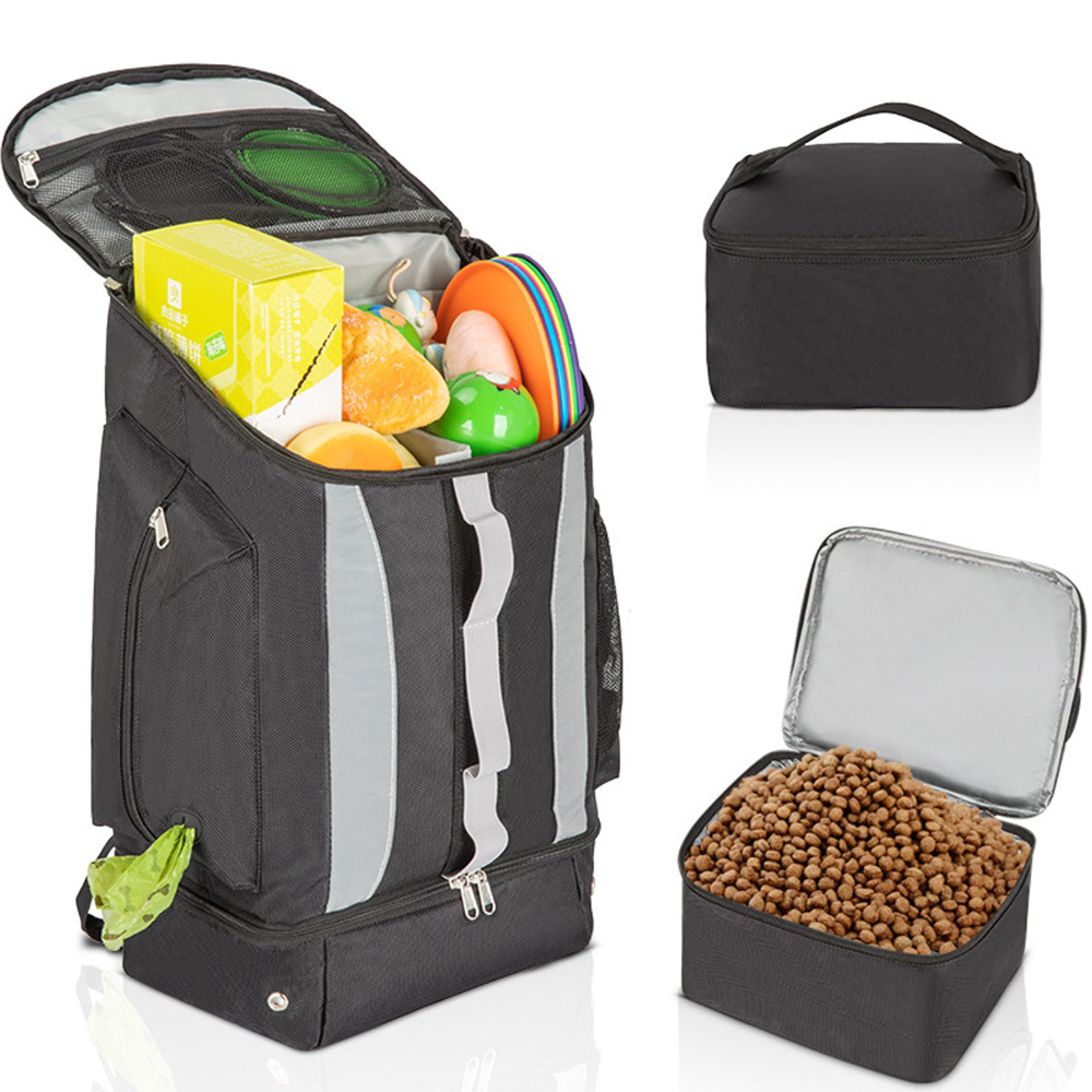 Customization  Pet Traveling Kits Organizer Outdoor Dog Food Storage Portable Travel Package Bag