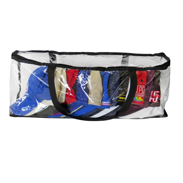 baseball hat and cap storage bag large clothing storage bags plastic clear pvc zippered storage bag