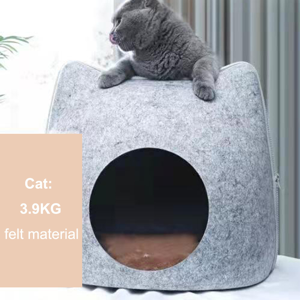 Foldable Indoor Large Cat House Cat Cave Good Price Pet House for Pet Warm Pet Sleeping Beds Cat Cube Nest with Double Layer