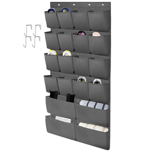 Over The Door Shoe Rack Hanging Shoe Organizer  24 Pockets Clear Over The Door Hanging Shoe Organizer