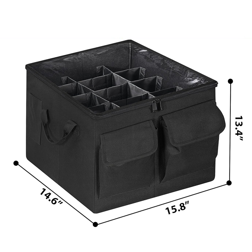 2024 Hot Selling  Fabric Foldable Collapsible Shoe Organizer with Clear Cover And Pockets