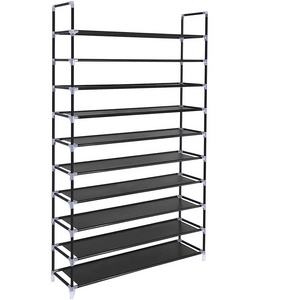 Large Capacity home storage Multifunctional Collapsible 10-layers Knock down shoe display stand racks