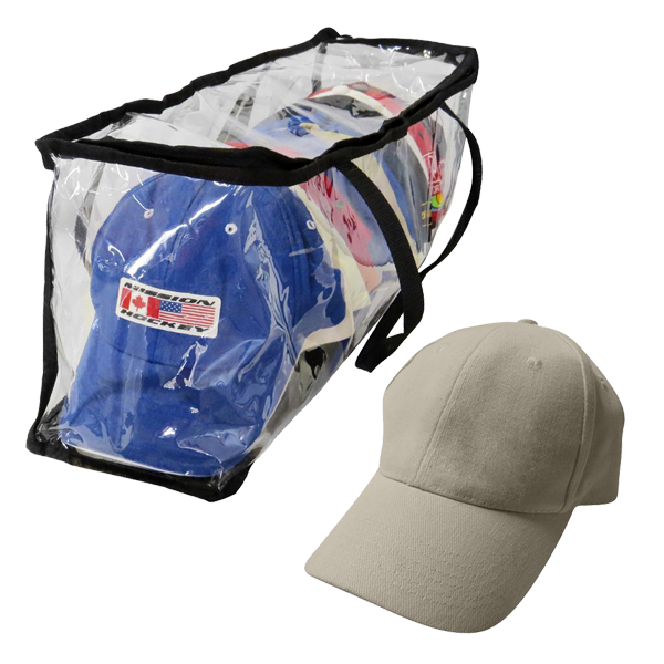 baseball hat and cap storage bag large clothing storage bags plastic clear pvc zippered storage bag