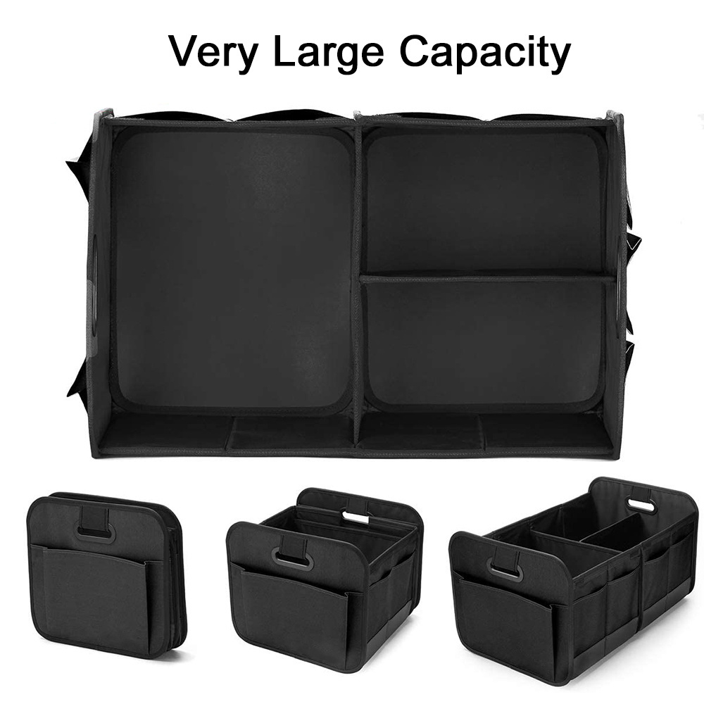 Non Slip 2 in 1 Multi-Use Car Trunk Backseat Organizer Car Seat Boot Cargo Storage with Side Pockets