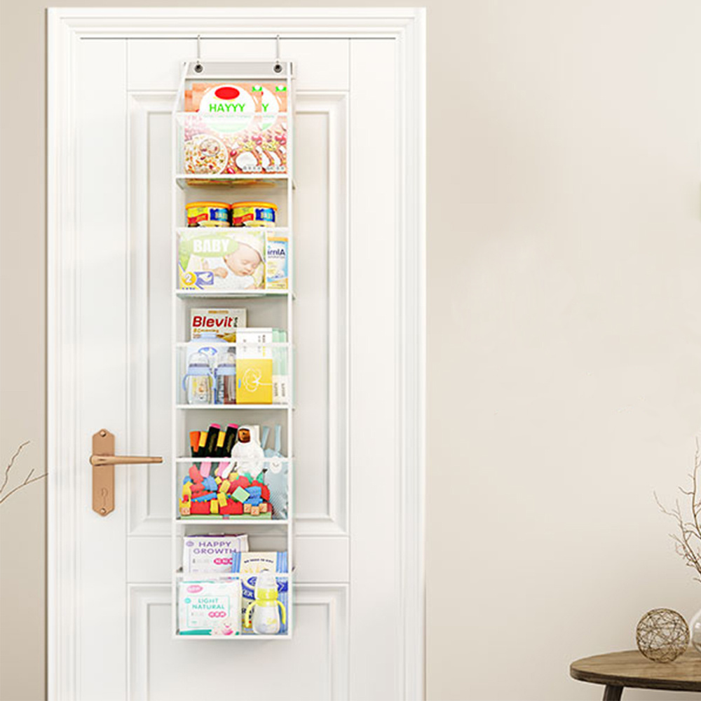 Pantry Nursery Bathroom Closet Over The Narrow Door Organizer with Crystal Pockets Hanging Closet Door