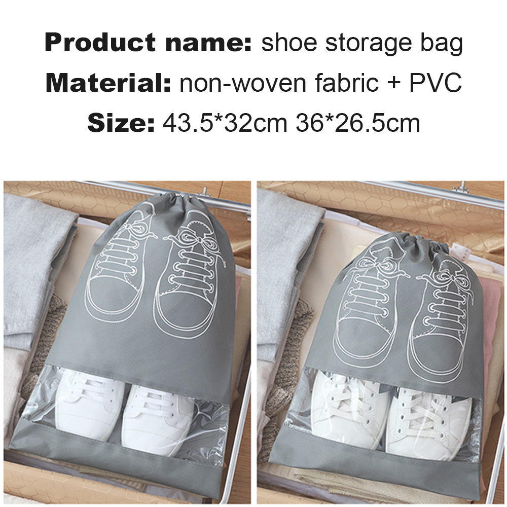 Factory Storage Bag Manufacturer Wholesale Portable Artifact Non-Woven And Pvc Travel Shoe Organizer Bag For Men Or Women For Sh