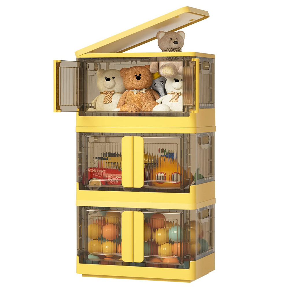 Multifunction Closet Organizers and Storage Dorm Storage Bins with Lids and Doors for Toys