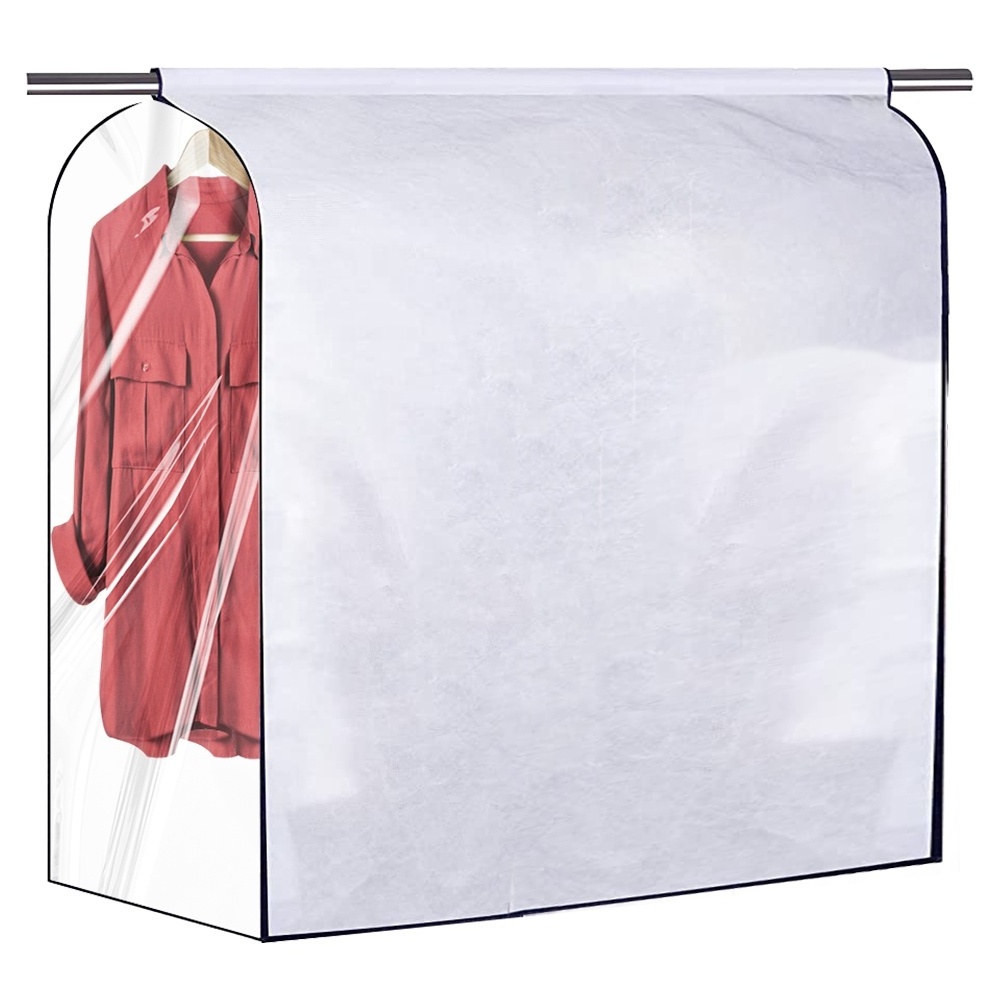 Clear Plastic Dustproof Hanging Garment Bags Transparent Clothing Dust Cover Bags for Clothes Luggage