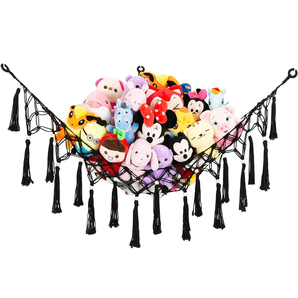 Stuffed Animal Net Hammock Macrame Boho Plush Toy Net Hammock for Stuffed Animals Stuffed Animals Corner