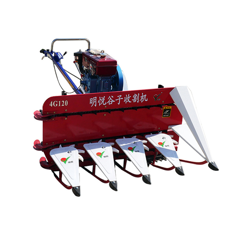 Miwell Grain Paddy Rice Mini Harvester Easy Operate Crops Oats Barley Millet Reaper