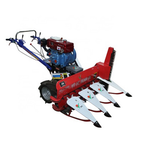 mini self-propelled power reaper machine to harvest animal forage feeding grass alfalfa