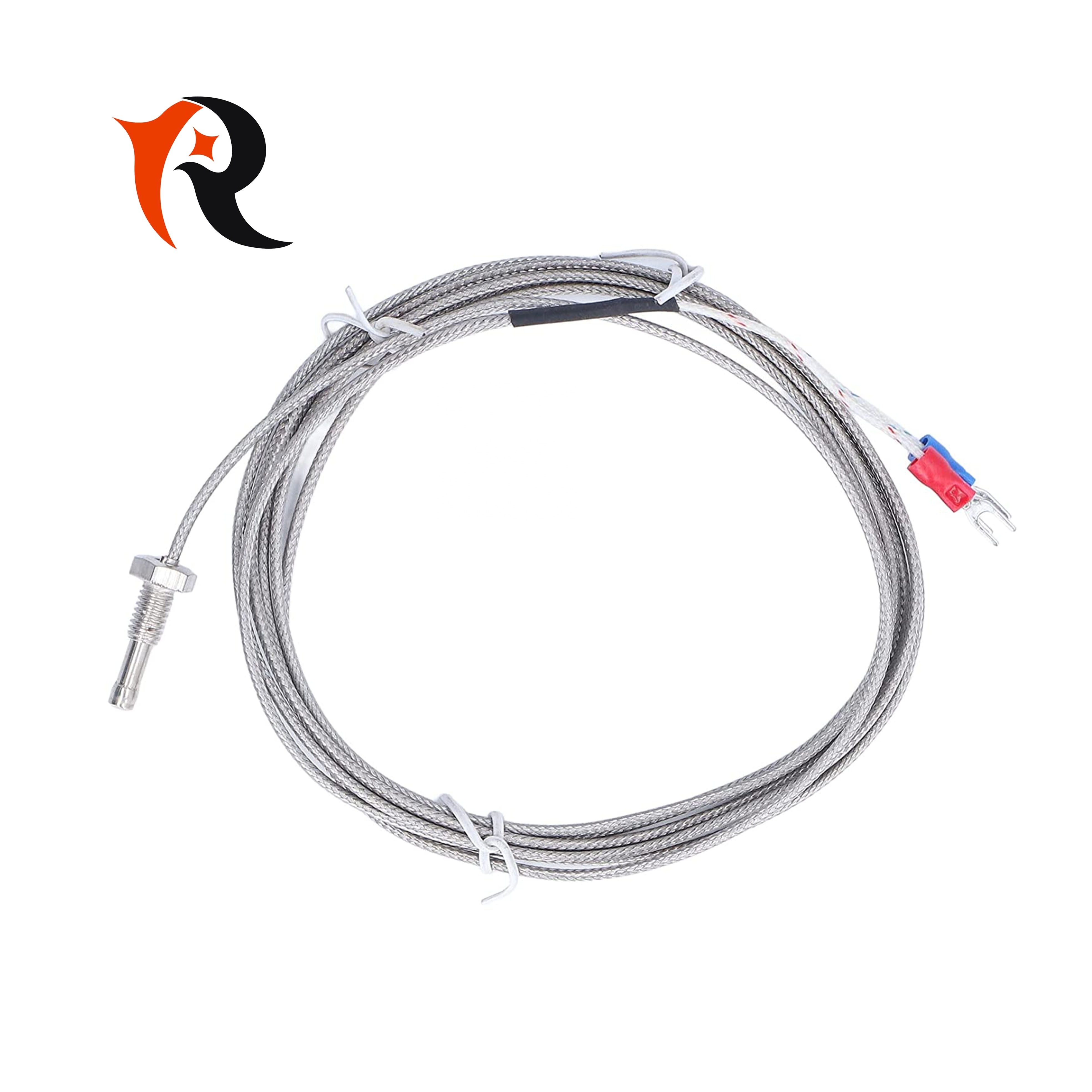 High capacity M6 screw thread industry probe temperature sensor E K j type thermocouple