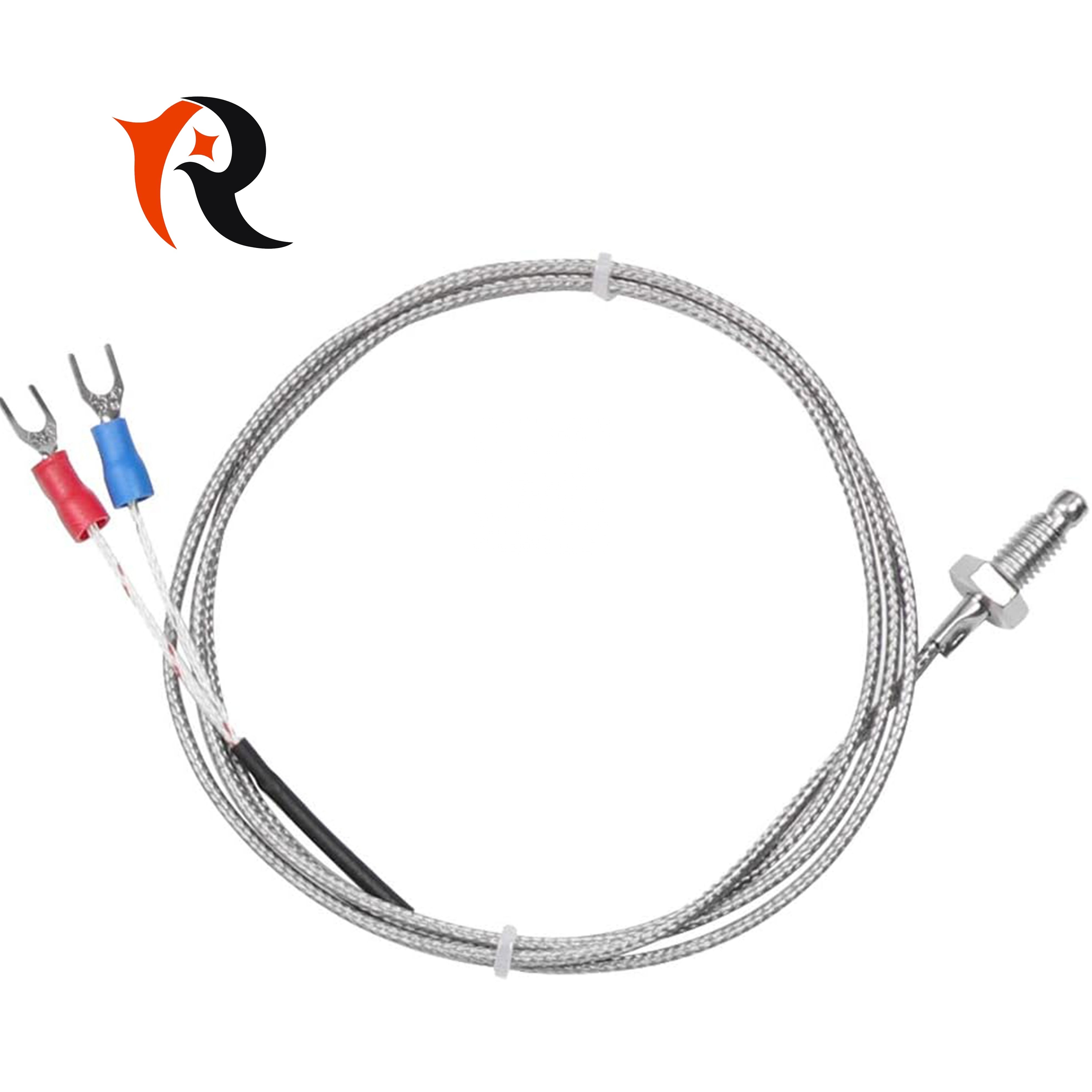 High capacity M6 screw thread industry probe temperature sensor E K j type thermocouple