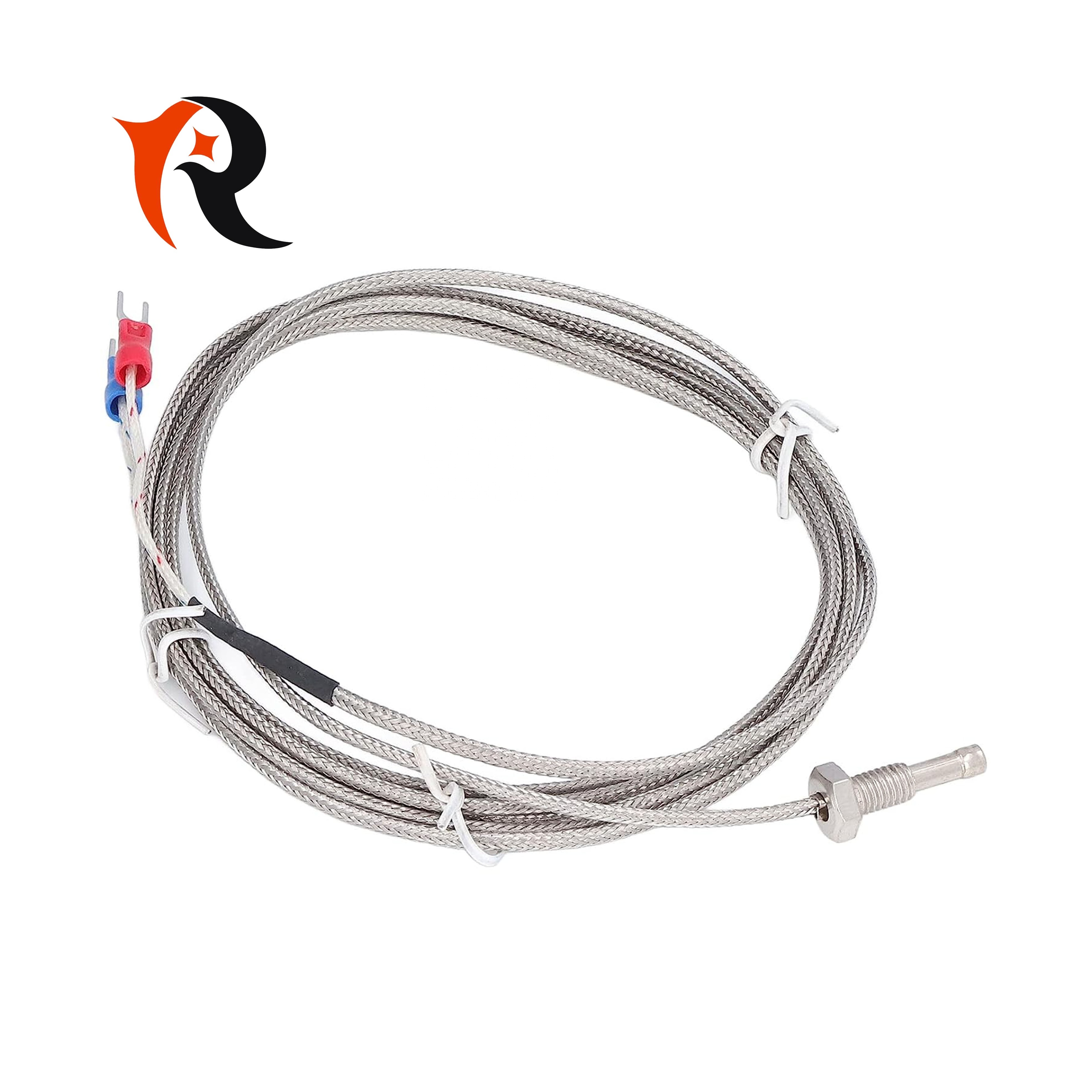 High capacity M6 screw thread industry probe temperature sensor E K j type thermocouple