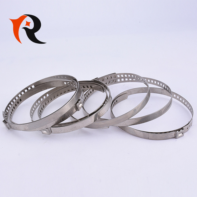 Custom adjustable types stainless steel single ear hose clamp