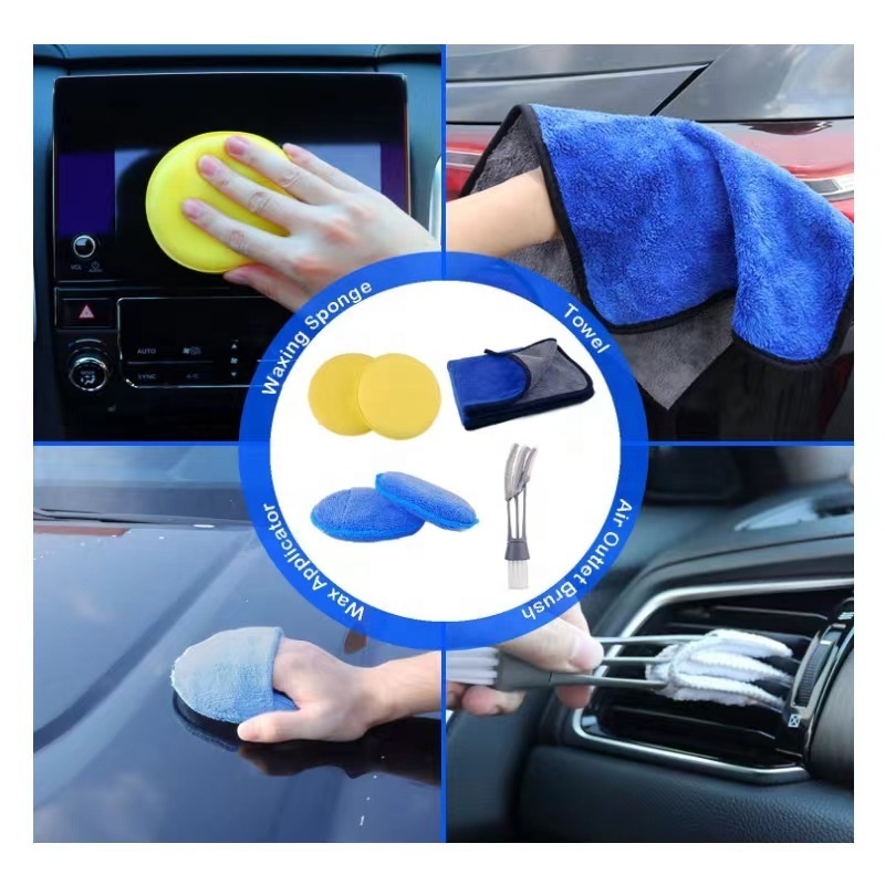 Amazon hot sale high quality 19pcs  Car cleaning brush kit made in China