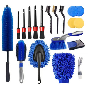 Amazon hot sale high quality 19pcs  Car cleaning brush kit made in China